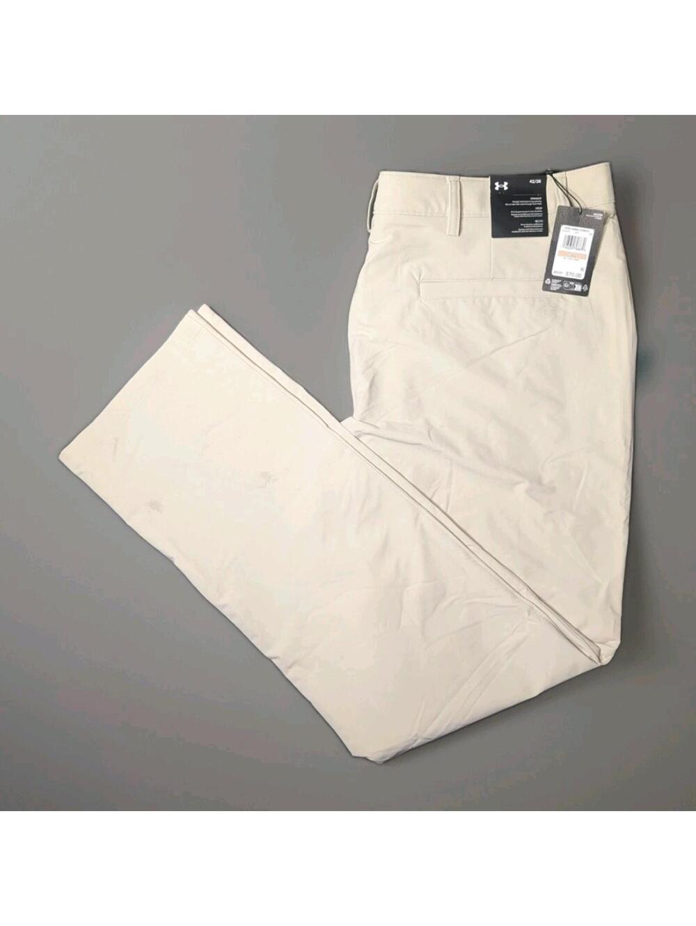 Under Armour Tech Pants Golf Khaki 42x36 NWT See Description